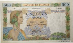 500 Francs LA PAIX FRANCE  1942 F.32.37