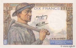 10 Francs MINEUR FRANCE  1942 F.08.06