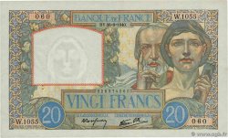 20 Francs TRAVAIL ET SCIENCE FRANCIA  1940 F.12.07 SPL