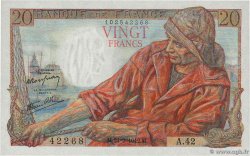 20 Francs PÊCHEUR FRANCIA  1942 F.13.03 FDC