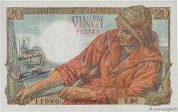 20 Francs PÊCHEUR FRANCIA  1943 F.13.07 FDC