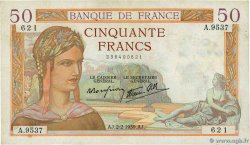 50 Francs CÉRÈS modifié FRANCIA  1939 F.18.21 BB