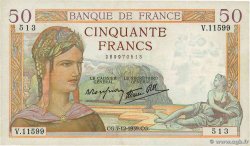 50 Francs CÉRÈS modifié FRANCIA  1939 F.18.35 BB