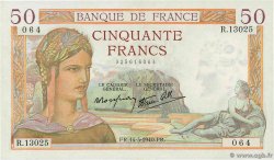 50 Francs CÉRÈS modifié FRANCIA  1940 F.18.41 AU+