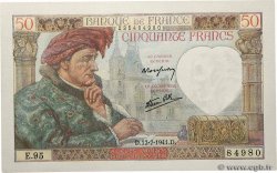 50 Francs JACQUES CŒUR FRANCE  1941 F.19.12 UNC