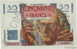 50 Francs LE VERRIER Spécimen FRANCIA  1946 F.20.01Sp AU