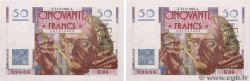 50 Francs LE VERRIER Consécutifs FRANCE  1946 F.20.05