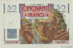 50 Francs LE VERRIER Petit numéro FRANCIA  1949 F.20.13 q.AU