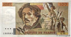 100 Francs DELACROIX modifié FRANCE  1982 F.69.06