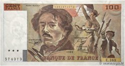 100 Francs DELACROIX imprimé en continu FRANCE  1990 F.69bis.02b