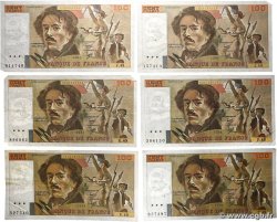 100 Francs DELACROIX modifié Lot FRANCE  1981 F.69.05