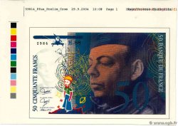 50 Francs SAINT-EXUPÉRY Épreuve FRANCIA  1984 F.- FDC