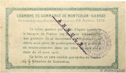 1 Franc Annulé FRANCE régionalisme et divers Montluçon, Gannat 1916 JP.084.24 pr.SUP