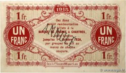 1 Franc Annulé FRANCE régionalisme et divers Chartres 1915 JP.045.04 SUP+