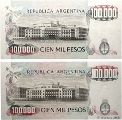 100000 Pesos Lot ARGENTINE  1976 P.308a/b NEUF