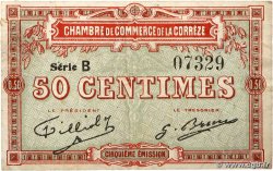 50 Centimes FRANCE régionalisme et divers Corrèze 1915 JP.051.09 TTB