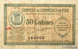 50 Centimes FRANCE régionalisme et divers Foix 1915 JP.059.05 TB