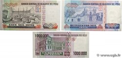 100000, 500000 et 1000000 Intis Lot PÉROU  1980 P.145, P.147 et P.148 NEUF