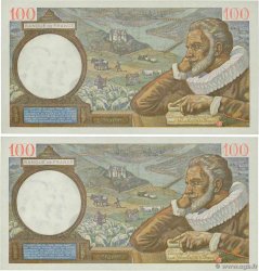100 Francs SULLY Consécutifs FRANCE  1941 F.26.62 UNC-