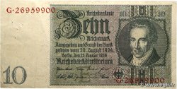 10 Reichsmark ALLEMAGNE  1929 P.180a