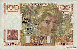 100 Francs JEUNE PAYSAN FRANCIA  1948 F.28.18 FDC