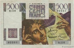 500 Francs CHATEAUBRIAND FRANCE  1952 F.34.10
