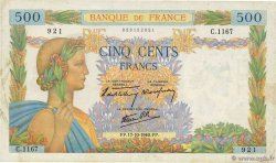 500 Francs LA PAIX FRANCIA  1940 F.32.07 BB