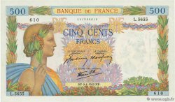 500 Francs LA PAIX FRANCIA  1942 F.32.34 FDC