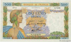 500 Francs LA PAIX FRANCE  1942 F.32.42
