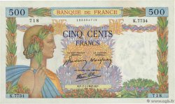 500 Francs LA PAIX FRANCIA  1943 F.32.44 AU