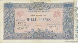 1000 Francs BLEU ET ROSE FRANCIA  1920 F.36.35 q.BB