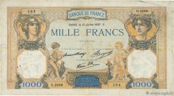 1000 Francs CÉRÈS ET MERCURE type modifié FRANCE  1937 F.38.02