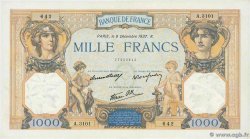 1000 Francs CÉRÈS ET MERCURE type modifié FRANCIA  1937 F.38.06 SPL+