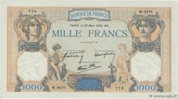 1000 Francs CÉRÈS ET MERCURE type modifié FRANCIA  1939 F.38.35 SPL+