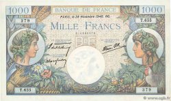 1000 Francs COMMERCE ET INDUSTRIE FRANCIA  1940 F.39.02 q.FDC
