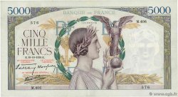 5000 Francs VICTOIRE Impression à plat FRANCIA  1939 F.46.15 q.SPL