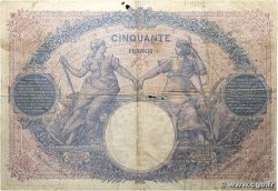 50 Francs BLEU ET ROSE FRANCE  1911 F.14.24 pr.TB