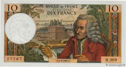 10 Francs VOLTAIRE FRANCIA  1967 F.62.25 AU