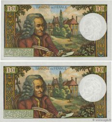 10 Francs VOLTAIRE Consécutifs FRANCIA  1967 F.62.27 AU