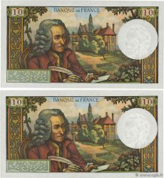 10 Francs VOLTAIRE Consécutifs FRANCIA  1967 F.62.29 AU