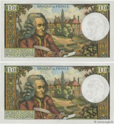 10 Francs VOLTAIRE Consécutifs FRANCIA  1972 F.62.58 AU