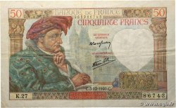 50 Francs JACQUES CŒUR FRANCE  1940 F.19.04