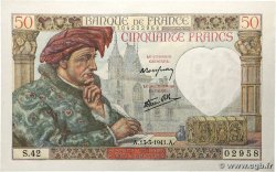50 Francs JACQUES CŒUR FRANCE  1941 F.19.07 pr.NEUF