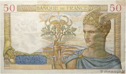 50 Francs CÉRÈS modifié FRANCE  1938 F.18.12 TTB