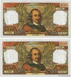 100 Francs CORNEILLE Consécutifs FRANCE  1972 F.65.39