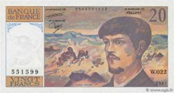 20 Francs DEBUSSY FRANCE  1987 F.66.08W22