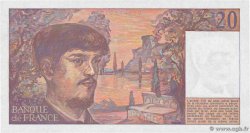 20 Francs DEBUSSY FRANCIA  1989 F.66.10W24 FDC