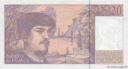 20 Francs DEBUSSY à fil de sécurité FRANCIA  1990 F.66bis.01A29 FDC