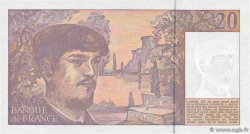 20 Francs DEBUSSY à fil de sécurité FRANCIA  1990 F.66bis.01A30 FDC