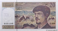 20 Francs DEBUSSY à fil de sécurité FRANCIA  1992 F.66bis.03A36